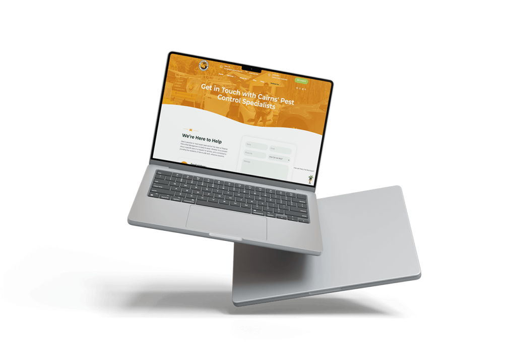 Laptop displaying a professionally designed website by SEO by Brain Buddy AI, specialising in website design Cairns.